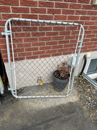 Galvanized gate with posts