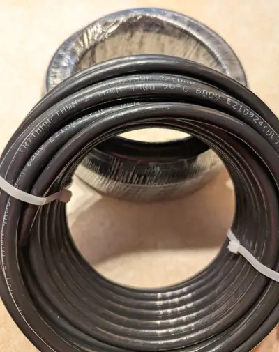 New 100 ft in total 4 AWG copper wire Two individual 50 ft rolls Selling together