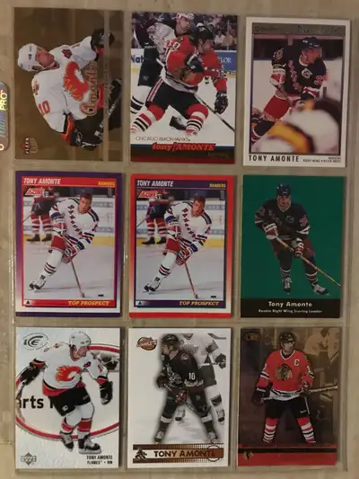 Lot de 15 cartes de hockey différentes - Tony Amonte, View more