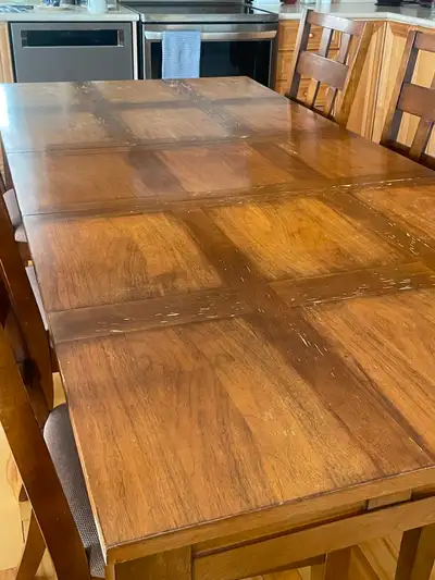 Large Solid Dining Table and 6 Chairs for Sale, View more