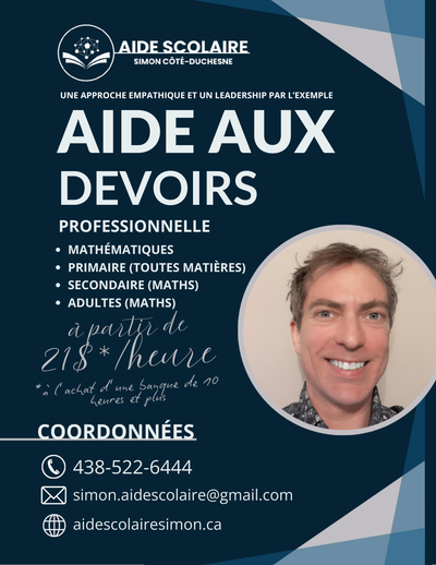 Tuteur pour mathématiques ou primaire, View more