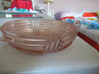 antique pink glass candy dishes