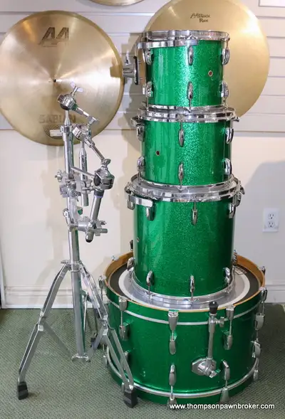 4 Custom Made Drums (Robert Keller Shells) Stand & Case, View more