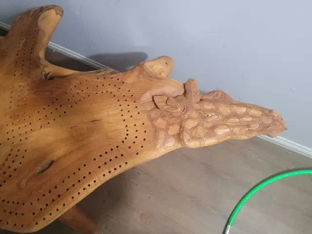 Custom Cribbage Root Wood hand Carved Table in Coffee Tables in Calgary - Image 6