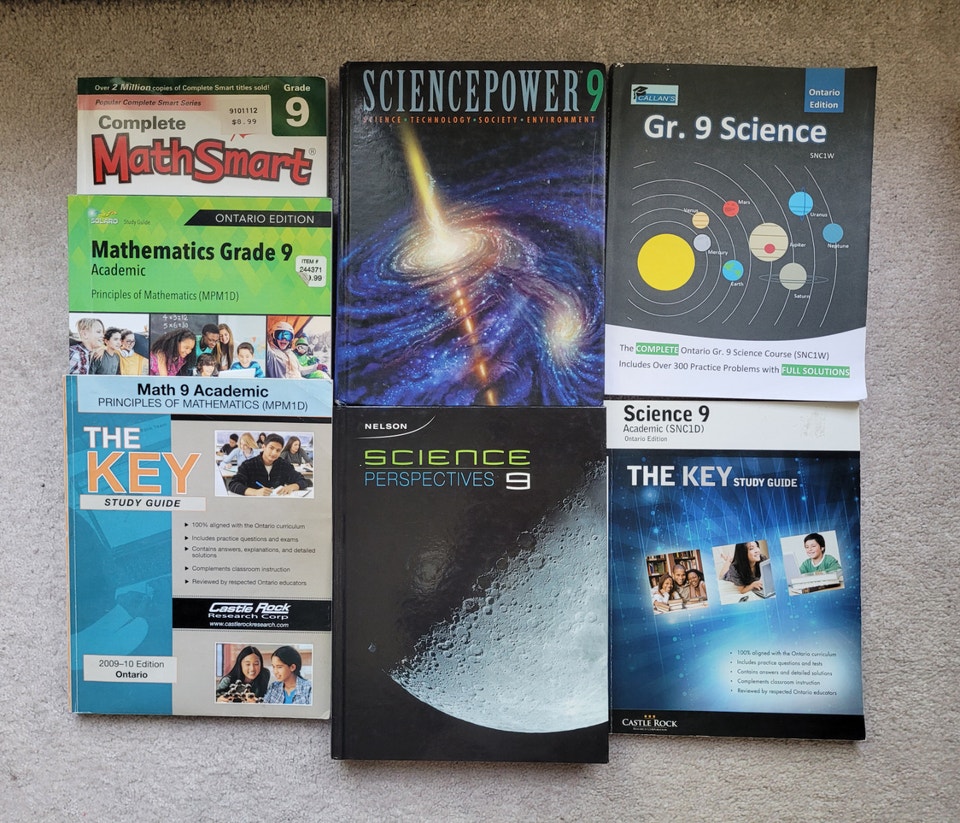 Gr. 9 Math & Science Workbooks/Textbooks – Like New | Textbooks ...