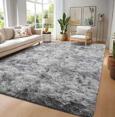 Soft, Fluffy Light Gray Carpet That Adds a Romantic And Warm Tou, View more