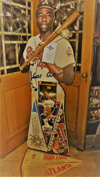 REDUCED: Signed Aaron Ball+Giant Poster+Bat+Pennants+Cards