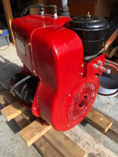 Wisconsin TJD engine, just restored, new gaskets, new paint, 12 volt electric start. I bought this e...