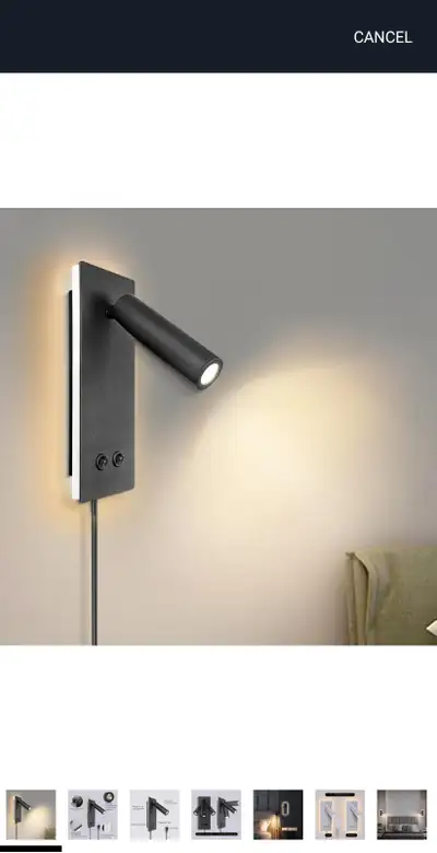 Reading Wall Light with Backlight & Charger, View more