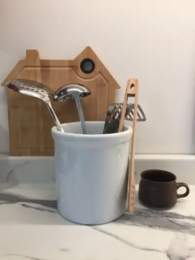 HEAVY ceramic UTENSIL HOLDER & cute kitchen stuff!! (Downtown), View more