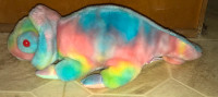 Beanie Buddy Rainbow Chameleon 1999 TY Original 14" Plush