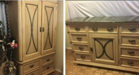 OAK Dresser and armoire 