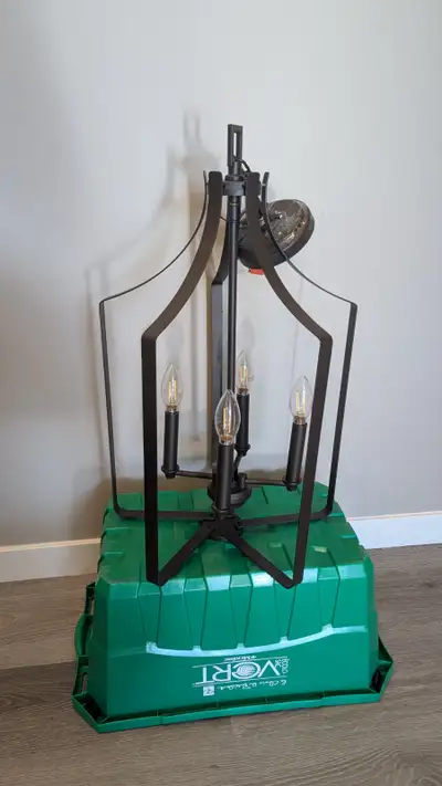 15" Wide Olde Bronze 4-Light Chandelier, View more