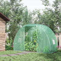 5'x10'x7' Tunnel Greenhouse Outdoor Walk-In Hot House with Roll-
