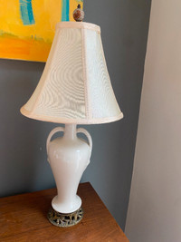 Vintage Porcelain Lamp with Brass base
