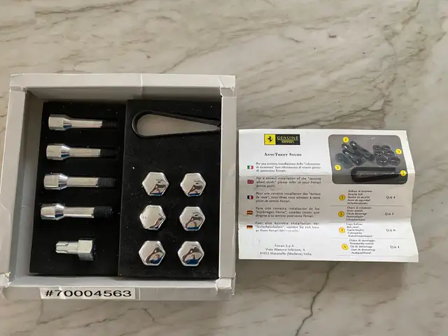 Genuine Ferrari Anti-theft Studs OEM Wheel Lock Kit 70004563 in Tires & Rims in Calgary - Image 2