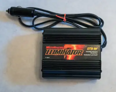 • This MotoMaster Eliminator power inverter converts 12V DC battery power to 120V AC household elect...