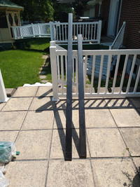 6-poteaux acier noirs clôture 