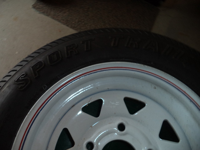 NEW TRAILER TIRE AND RIM 5.30 X 12 in Cargo & Utility Trailers in Stratford - Image 3