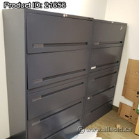 Global Contract 5 Drawer Lateral File Cabinet w/ 2 Flip Drawers