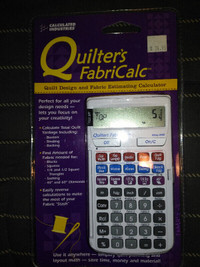 New in the Package Quilter's Fabric Calculator