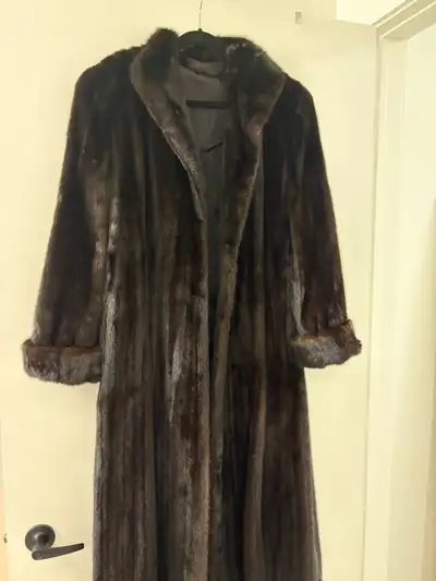 Black Mink Fur Coat, View more