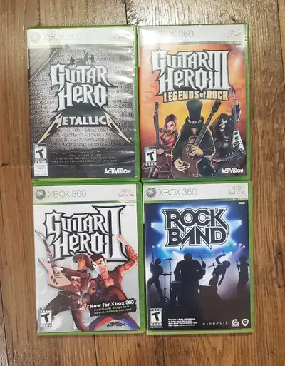 xbox 360 Guitar Hero Rock band games Metallica plus, View more