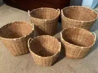 Set of 5 Wicker Baskets