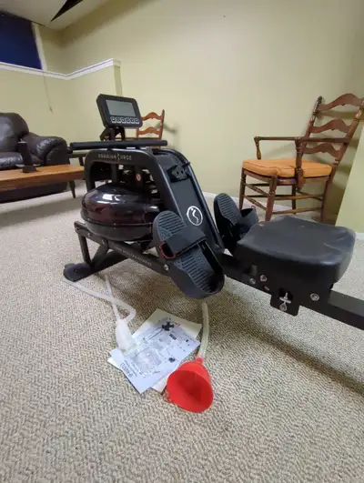 Sunny Health & Fitness Obsidian Surge Water Rower, View more
