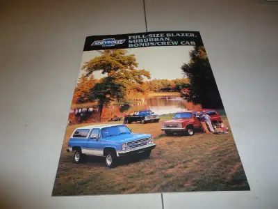 1988 Chevrolet Blazer, Suburban Sales Brochure. New. Can Mail, View more