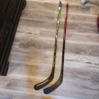 Bauer left handed 40 flex hockey sticks