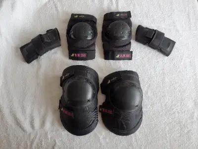 Ensemble de protection pour patin à roue alignée. Taille large. Main + coude + genou