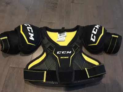Boys’ CCM hockey chest/shoulder pads (Youth Small), View more