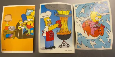 The Simpsons 3 Panini Stickers (2001)- #61, 75, 163, View more