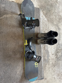 Burton Snowboard and Size 13 Boots