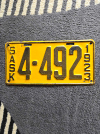 1923 sask license plate 