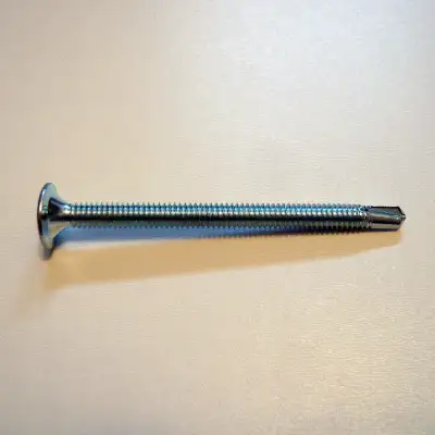 #12 x 3 inch Wafer Head Zinc Plated Construction Tek Screws, View more
