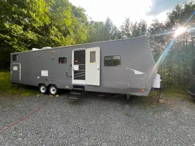 32-foot travel trailer - Great on the road but needs at least an F-150 (or equivalent) for towing, e...