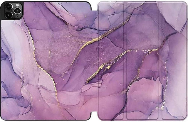 MARBLE FOLIO CASE FOR APPLE IPAD PRO 12.9" (5TH GEN 2021) PURPLE in iPads & Tablets in City of Toronto - Image 3