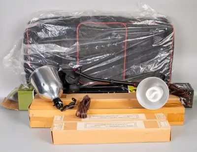 Video / Photo Studio Bundle – Video Head, Light Stands, Mic Boom, View more
