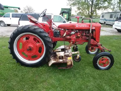 Farmall Super C Tractor with Mower Deck, View more