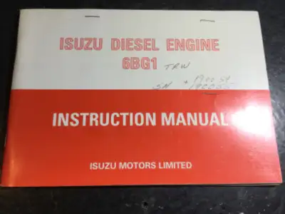 Isuzu 6BG1 Diesel Engine Instruction Manual A-6BG1, A-6BG1T, View more