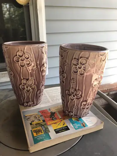 vintage vases / purpel set of 2, View more