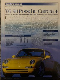 1995 911 Porsche Carrera 4 Original ‘97 Article 