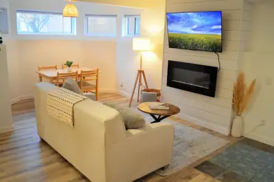 Fully renovated, partially furnished suite. This clean, private and self-contained suite has all ame...