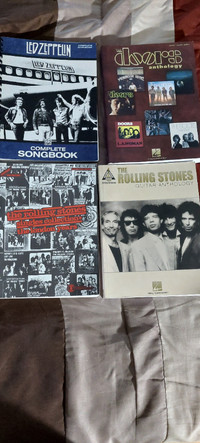 Music tablature books . Beatles Rolling stones Aerosmith etc