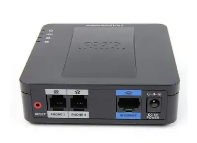 2-Porst ATA Phone Adapter Cisco SPA112, View more