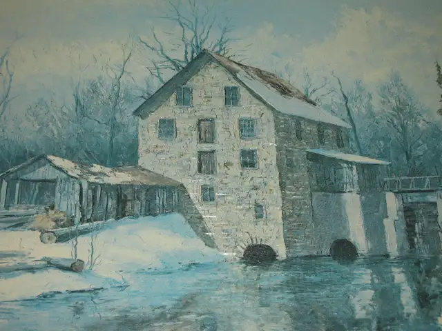 KEIRSTEAD WENTWORTH MILL Framed Textured Print62854392774274124