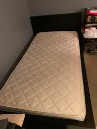 Black Bed Twin with Mattress