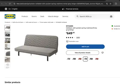ikea NYHAMN spring mattress, View more